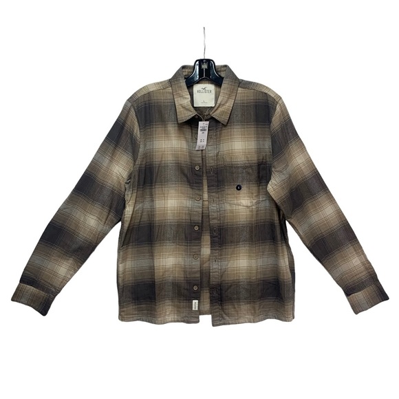 Hollister Long-Sleeve Button-Through Flannel Shirt - Picture 1 of 5